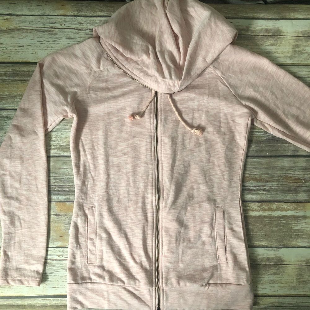 Blush pink Zip up Hoodie